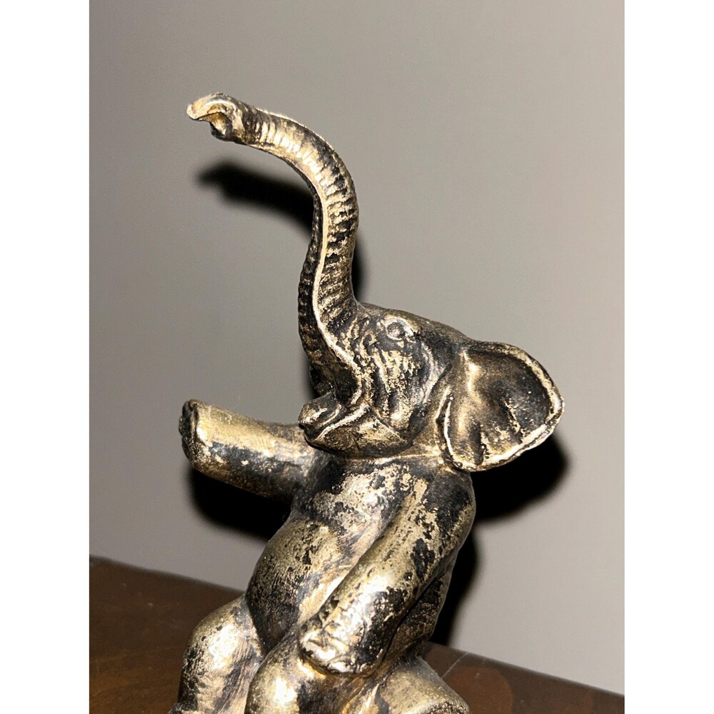 Elephant Figurine Feng Shui Trunk Up Prosperity Good Fortune Home Decor - 11 ou